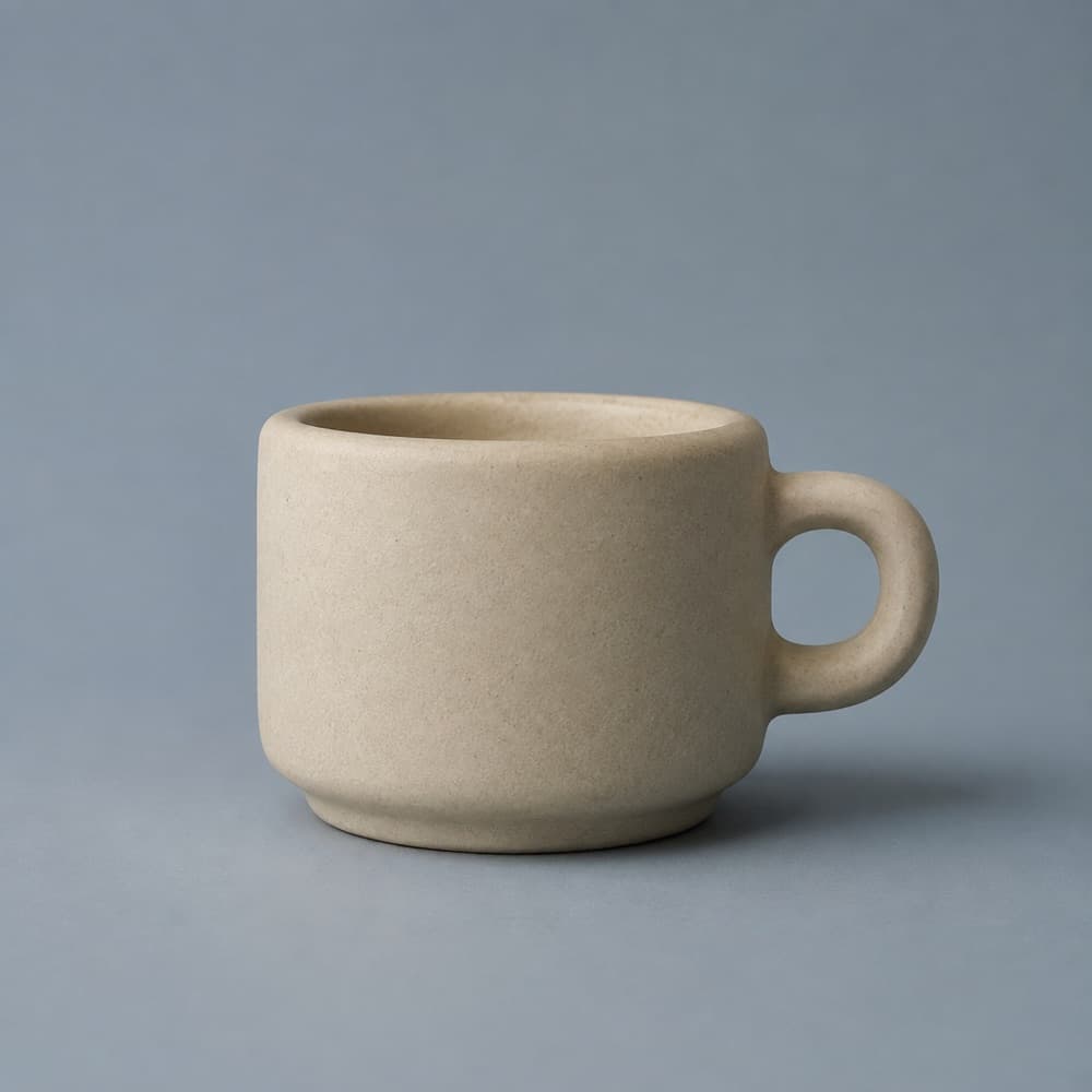 Espresso Cup Thick-Wall 80 ml — 8 mm of wall between the shot and the room